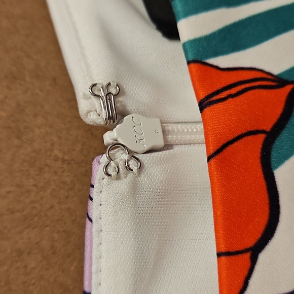 Alexia Admor Floral Purple Red Iris sleeveless dress Peplum Swing Med - Picture 6 of 11